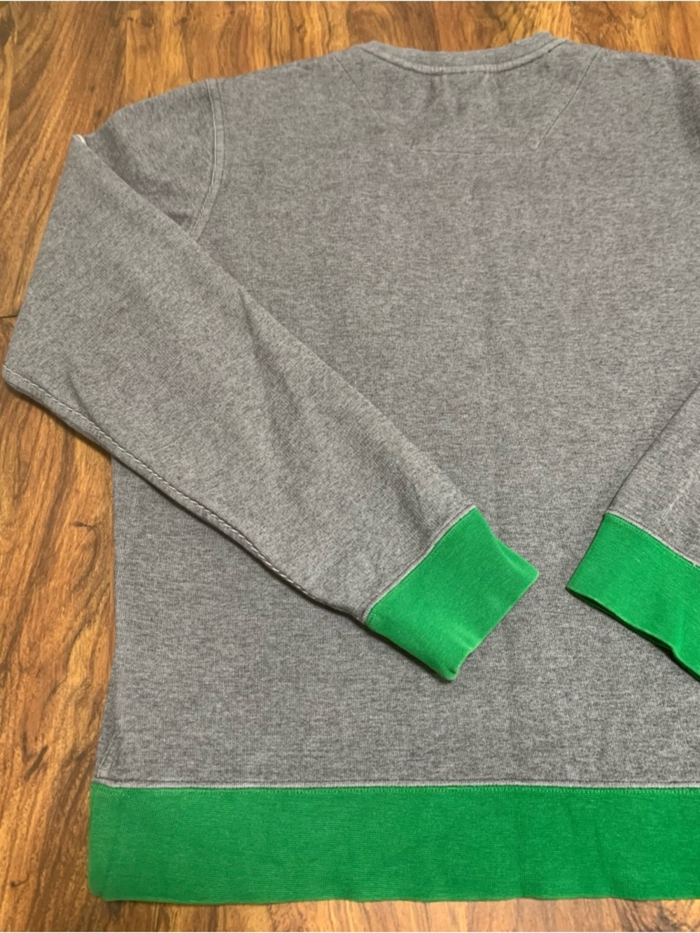 Nike Gray Crewneck Sweatshirt with Green Accents - Picture 9 of 13